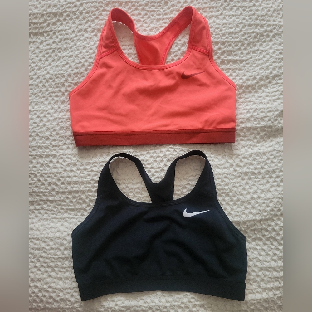 Nike Sports Bra Set - Coral and Black
